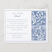 William Morris geïnspireerd bruiloft informatie Ka Informatiekaartje (Voorkant)