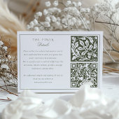 William Morris geïnspireerd bruiloft informatie Ka Informatiekaartje