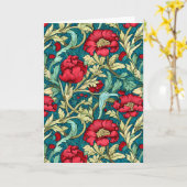 William Morris geïnspireerd door Red Flowers Patte Kaart (Gele Bloem)