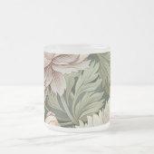 William Morris Geïnspireerd Floral Frosted Glass M Matglas Koffiemok (Center)