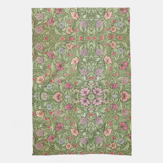 William Morris  geïnspireerd Floral Pattern Theedoek (Verticaal)