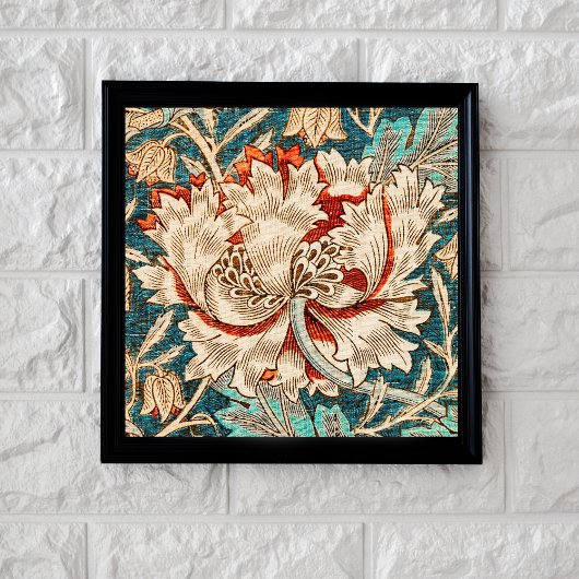 William Morris-Geïnspireerd Honeysuckle Bloemen Te Foto Afdruk