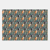 William Morris Geïnspireerd Katten Vines & Bloemen Inpakpapier Vel (Voorkant 3)