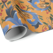 William Morris Geïnspireerd Kerstmis Elegant Cadeaupapier (Rol Hoek)