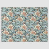 William Morris geïnspireerd pastel blauw ivoor per Tissuepapier (Voorkant)