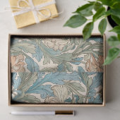 William Morris geïnspireerd pastel groen blauwe pe Tissuepapier (Geschenk)