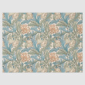 William Morris geïnspireerd pastel groen blauwe pe Tissuepapier (Voorkant)