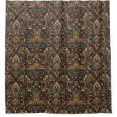 William Morris geïnspireerd patroon Abstracte Eleg Douchegordijn (Voorkant)
