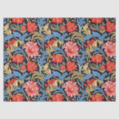 William Morris geïnspireerd roze blauw salie groen Tissuepapier (Voorkant)