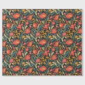 William Morris geïnspireerd terracotta pastel blau Cadeaupapier (Vlak)