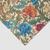 William Morris geïnspireerd terracotta pastel blau Tissuepapier (Detail)