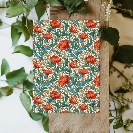 William Morris geïnspireerd terracotta pastel groe Tissuepapier
