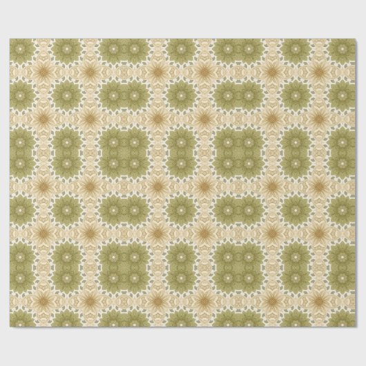 William Morris geïnspireerd zacht pastelgroen ivoo Cadeaupapier (Vlak)