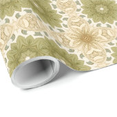 William Morris geïnspireerd zacht pastelgroen ivoo Cadeaupapier (Rol Hoek)