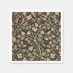 William Morris geïnspireerde besdonkere donkere bl Servet