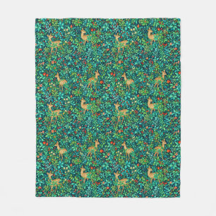 William Morris Geïnspireerde Bosherten Fleece Deken