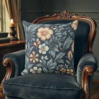 William Morris geïnspireerde botanische stijlpatro Kussen