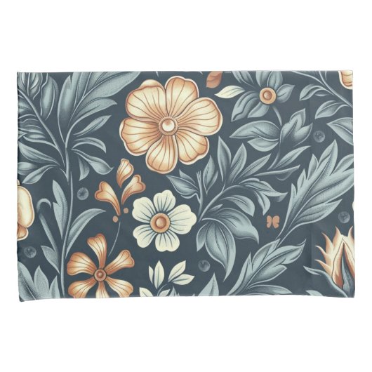 William Morris geïnspireerde botanische stijlpatro Kussensloop (Voorkant-Rechts)