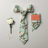 William Morris-geïnspireerde Cherry Blossom Bloeme Stropdas