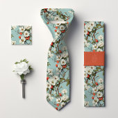 William Morris-geïnspireerde Cherry Blossom Bloeme Stropdas