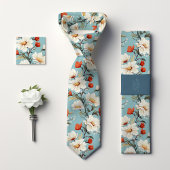 William Morris-geïnspireerde Cherry Blossom Bloeme Stropdas