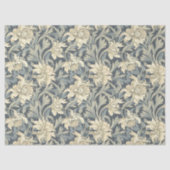 William Morris geïnspireerde crème ivoor stoffig g Tissuepapier (Voorkant)