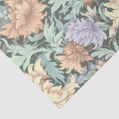 William Morris geïnspireerde crème paarse perzik s Tissuepapier (Detail)