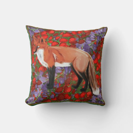 William Morris geïnspireerde Fox Kussen (Voorkant)