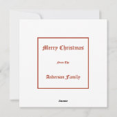 William Morris geïnspireerde Holly Square-foto Feestdagenkaart (Achterkant)