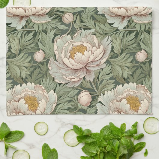  William Morris geïnspireerde keukenhanddoeken (Gevouwen)