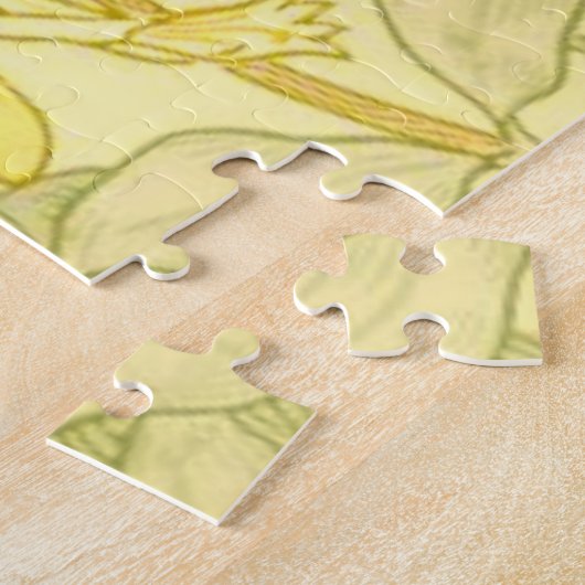 William Morris - Gele Kamperfoelie Legpuzzel (Zijkant)