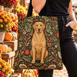 William Morris Gele Lab Vintage Bloem Tote Bag