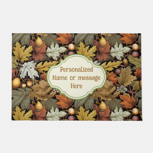 William Morris Gepersonaliseerd Autumn Gardener Deurmat (Voorkant)