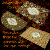 William Morris Gepersonaliseerd Autumn Gardener Deurmat