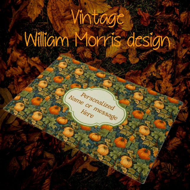 William Morris Gepersonaliseerd Autumn Pumpkin Gar Deurmat (Creator heeft geüpload)