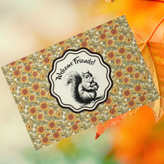 William Morris Gepersonaliseerd zonnebloemen en ee Deurmat