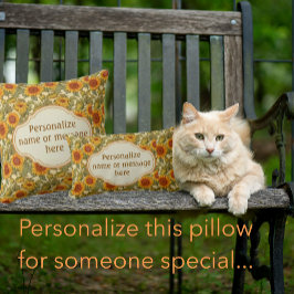 William Morris Gepersonaliseerde Herfst Zonnebloem Buitenkussen