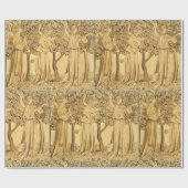 William * Morris Gold Angels Kerstmis Cadeaupapier (Vlak)