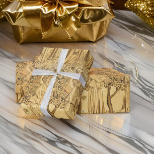 William * Morris Gold Angels Kerstmis Cadeaupapier