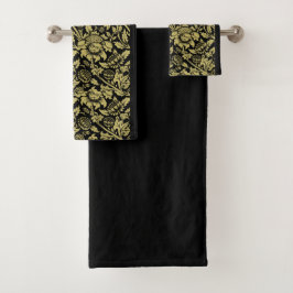 William Morris Gold en Black Floral Bad Handdoek