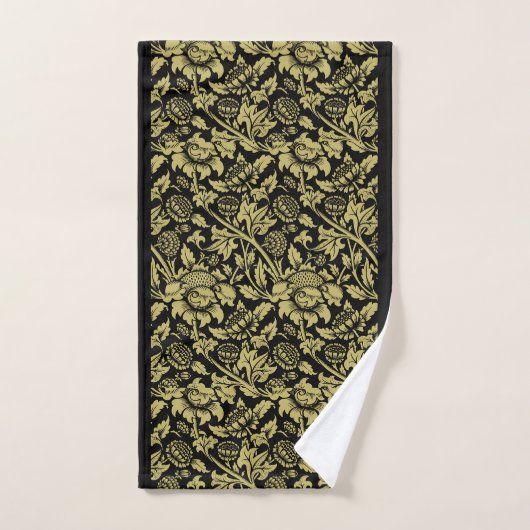 William Morris Gold en Black Floral Bad Handdoek (Handdoek)