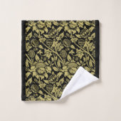 William Morris Gold en Black Floral Bad Handdoek (Wasdoekje)