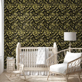 William Morris Gold en Black Floral Behang