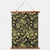 William Morris Gold en Black Floral Hangend Wandkleed (Voorkant)