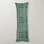 William Morris Gold Green Blue Lichaamskussen (Achterkant (Verticaal))