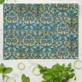 William Morris  Gold Green Blue Theedoek (Gevouwen)