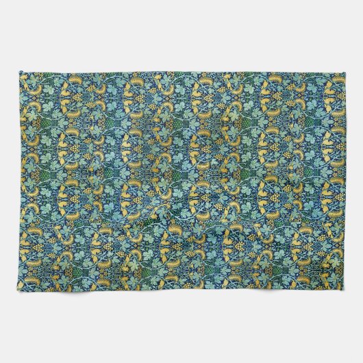 William Morris  Gold Green Blue Theedoek (Horizontaal)