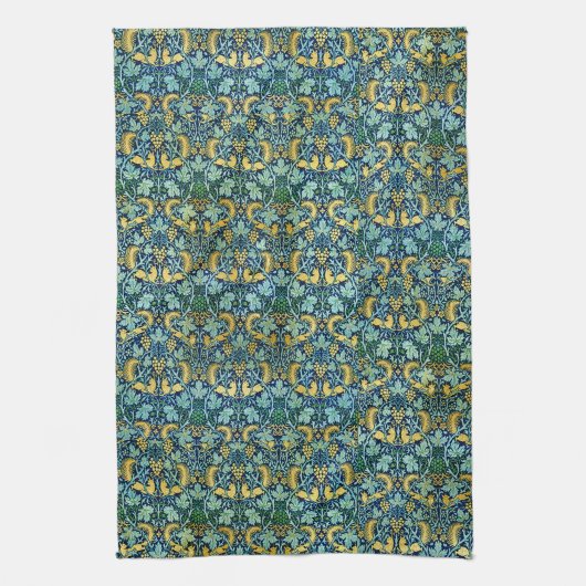 William Morris  Gold Green Blue Theedoek (Verticaal)