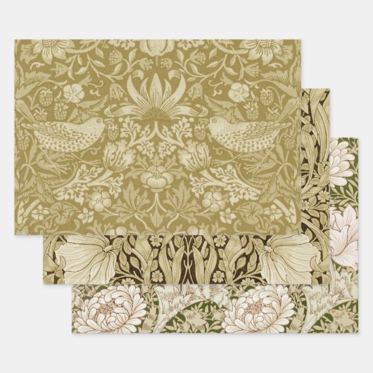 William Morris, Gold Inpakpapier Vel (Set)