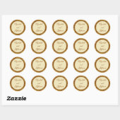William Morris Gold Leaves Monogrammed Sticker (Vel)